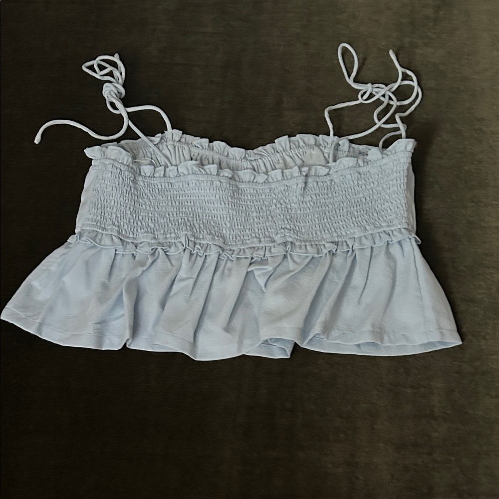 Altar'd State Light Blue Smocked Top
